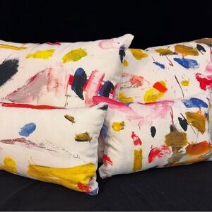 Pierre Frey Artsy 10x16 abstract art studio craft lumbar pillows